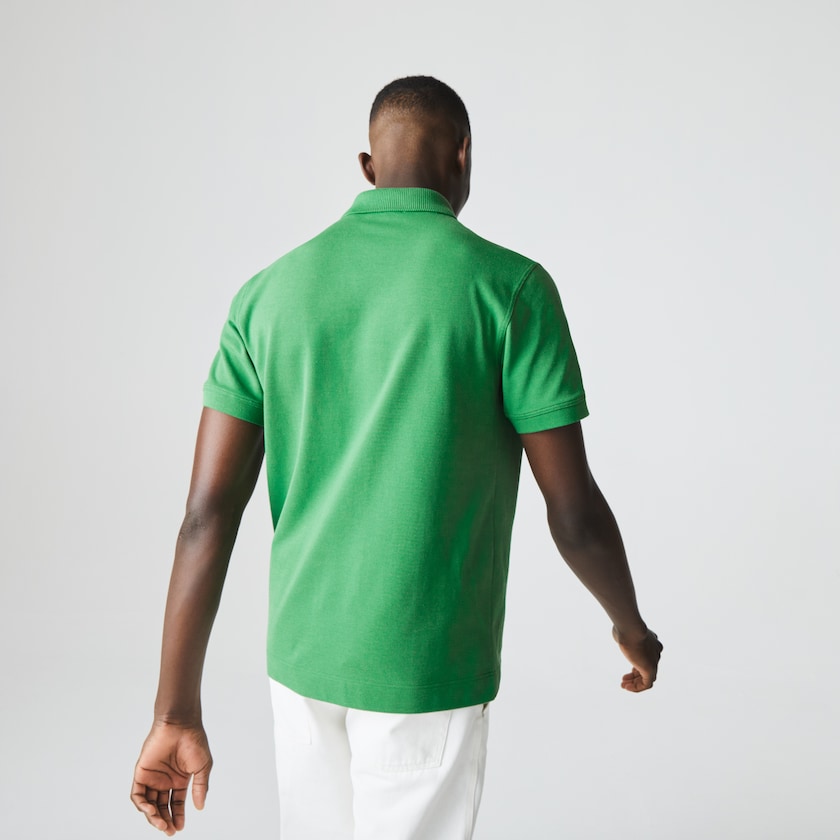 Men's Lacoste Green Polo Shirts Classic Fit Organic Cotton Piqué KP5-46664A2