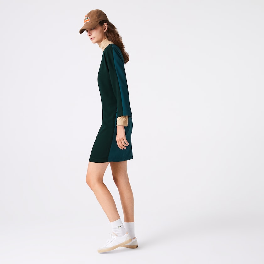Women's Lacoste Green Dress Crew Neck Flowy XM7-76727K4