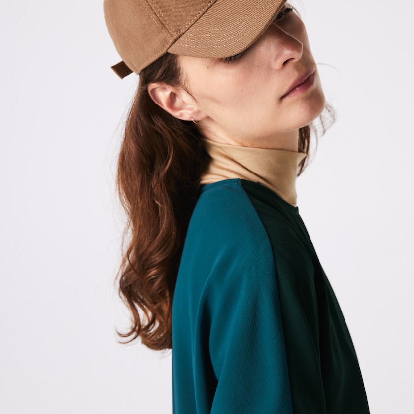 Women's Lacoste Green Dress Crew Neck Flowy XM7-76727K4