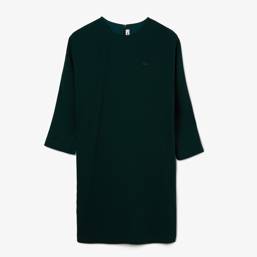 Women's Lacoste Green Dress Crew Neck Flowy XM7-76727K4