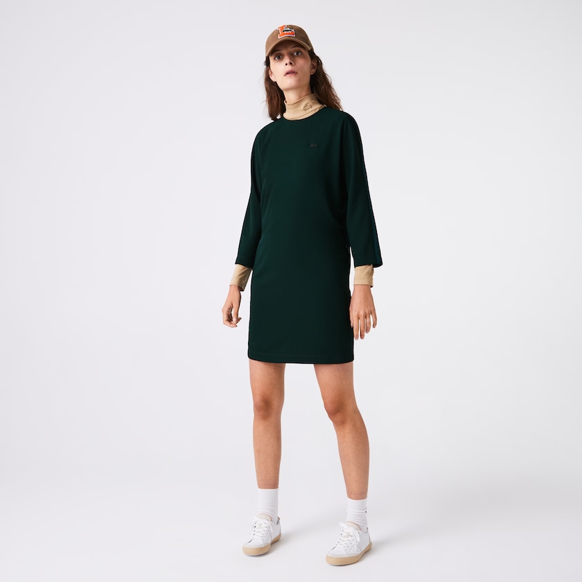 Women's Lacoste Green Dress Crew Neck Flowy XM7-76727K4