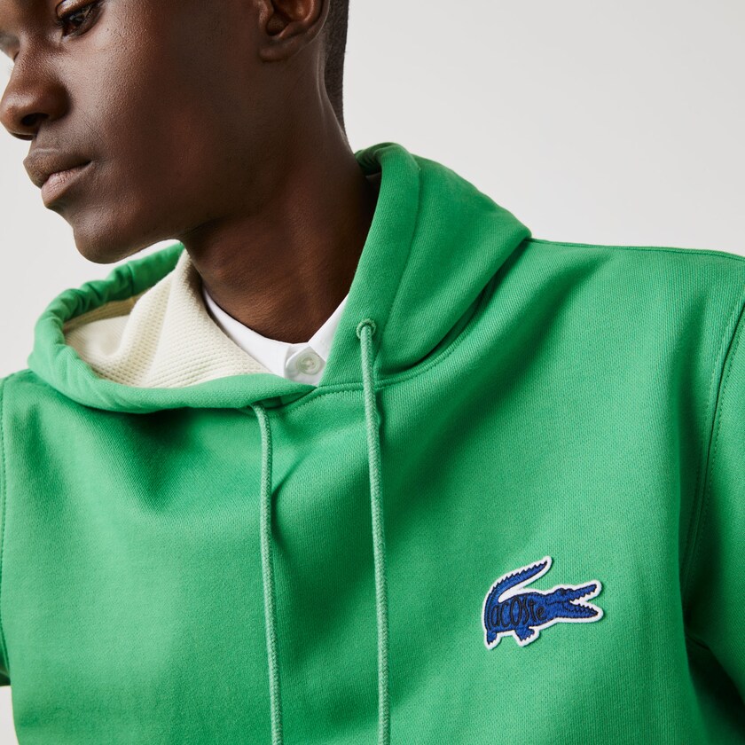 Men's Lacoste Green Sweatshirts Hooded Badge RK8-93039F1