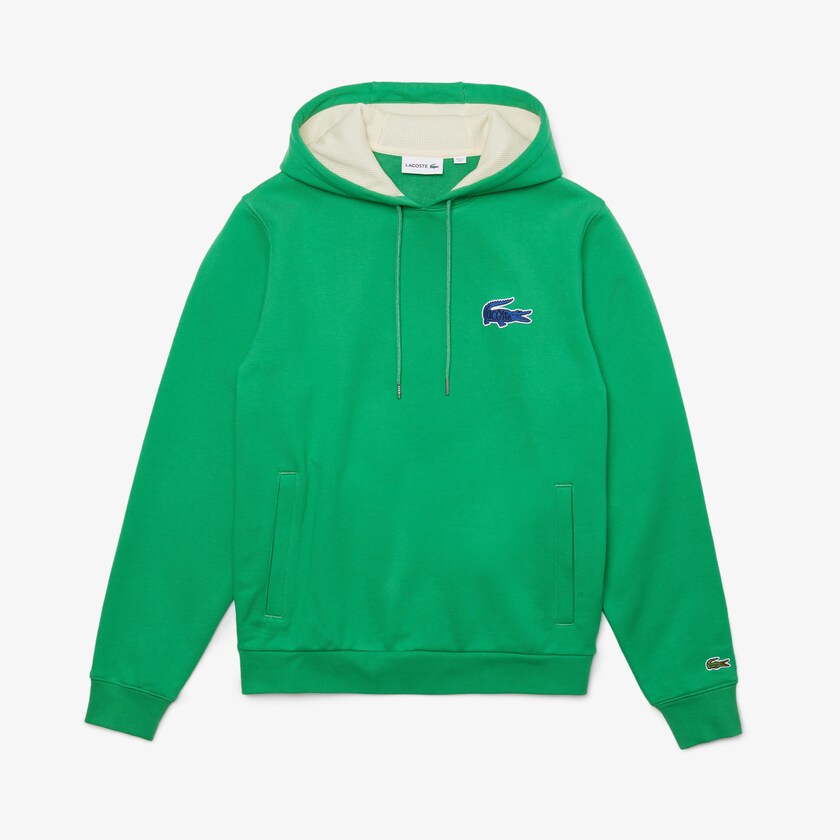 Men's Lacoste Green Sweatshirts Hooded Badge RK8-93039F1