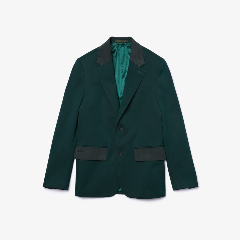 Men's Lacoste Green Jackets LIVE Cotton Cloth Suit IS5-39603N5