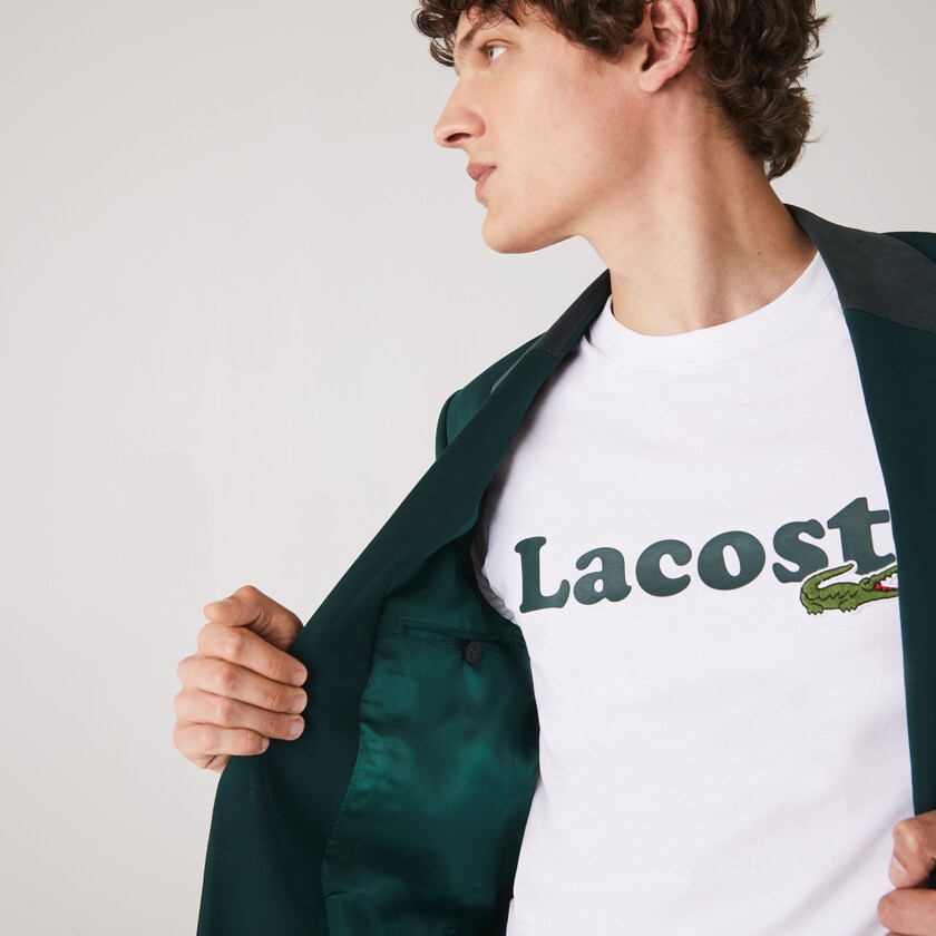 Men's Lacoste Green Jackets LIVE Cotton Cloth Suit IS5-39603N5