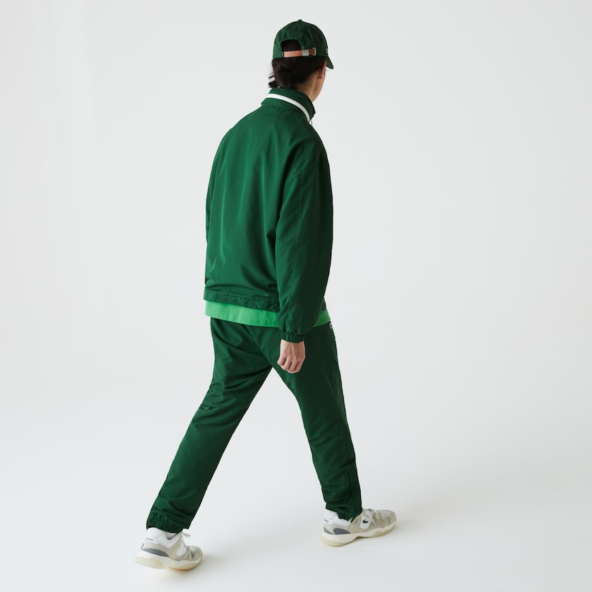 Men's Lacoste Green Windbreaker Lightweight Water-Resistant Zip CB9-56755B1