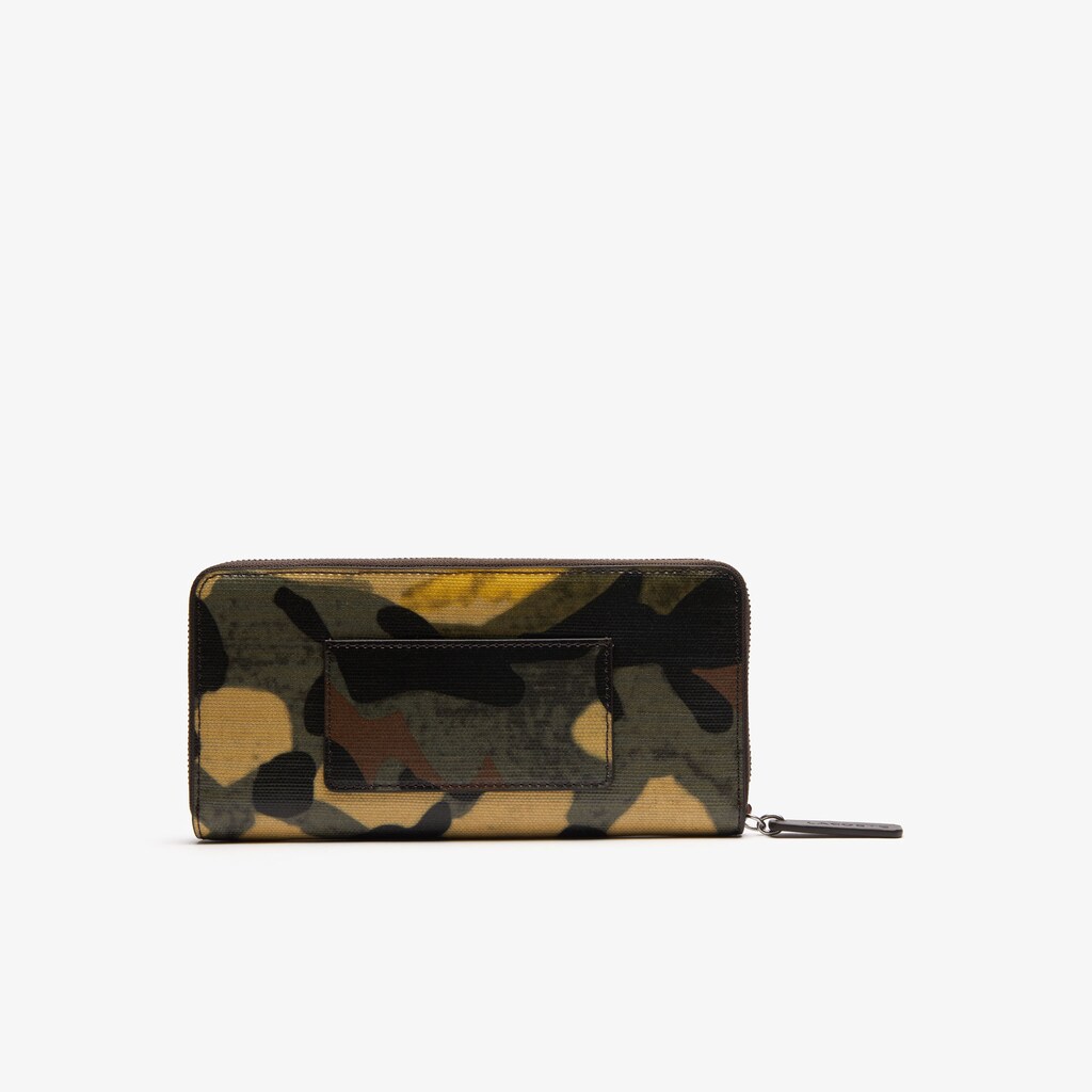 Women's Lacoste Green Wallets Robert George Coated Print Canvas Zip GR5-30843D3