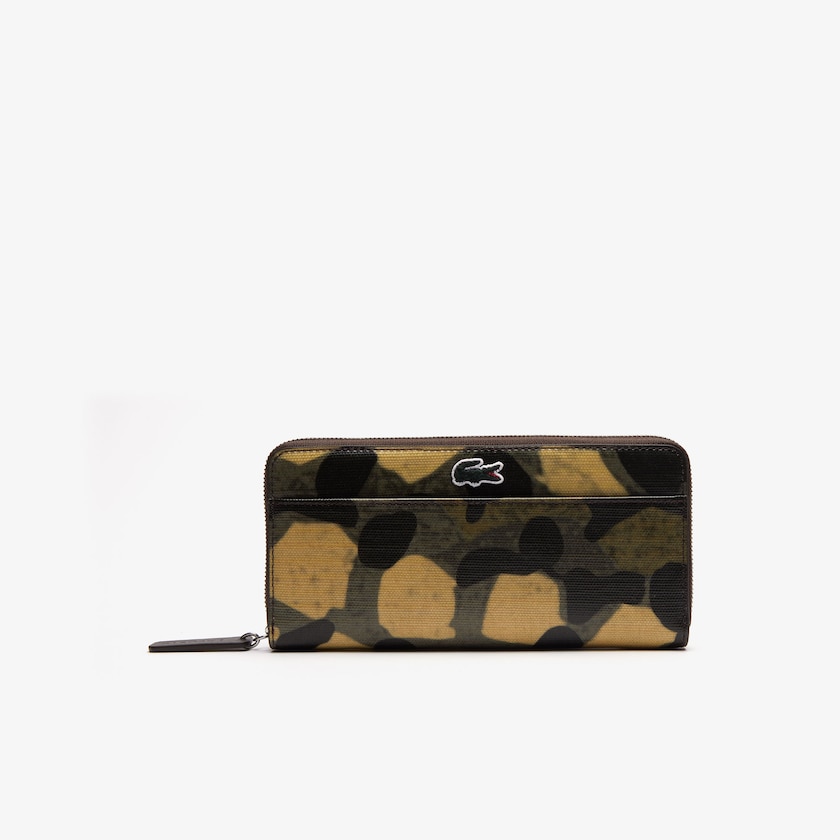 Women's Lacoste Green Wallets Robert George Coated Print Canvas Zip GR5-30843D3