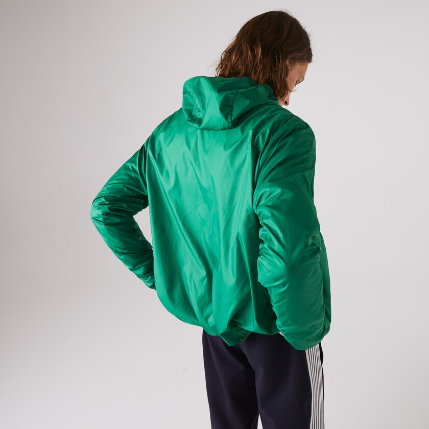 Men's Lacoste Green Jackets SPORT Hooded Water-Resistant GT6-07850N9