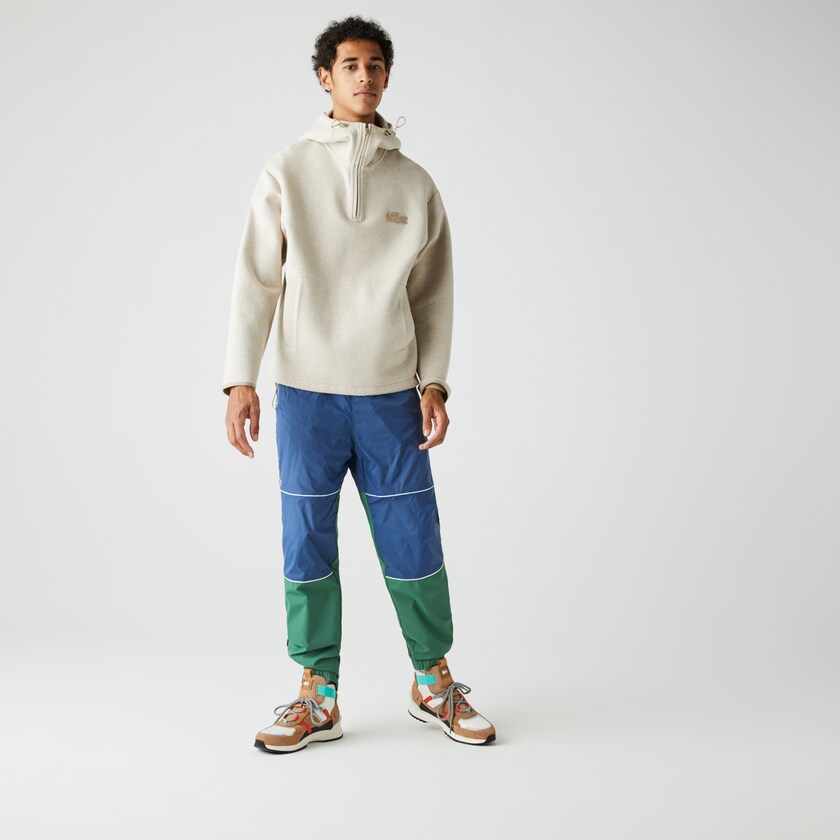 Men's Lacoste Green / Blue Pants LIVE Colorblock Tracksuit AM9-79617O1