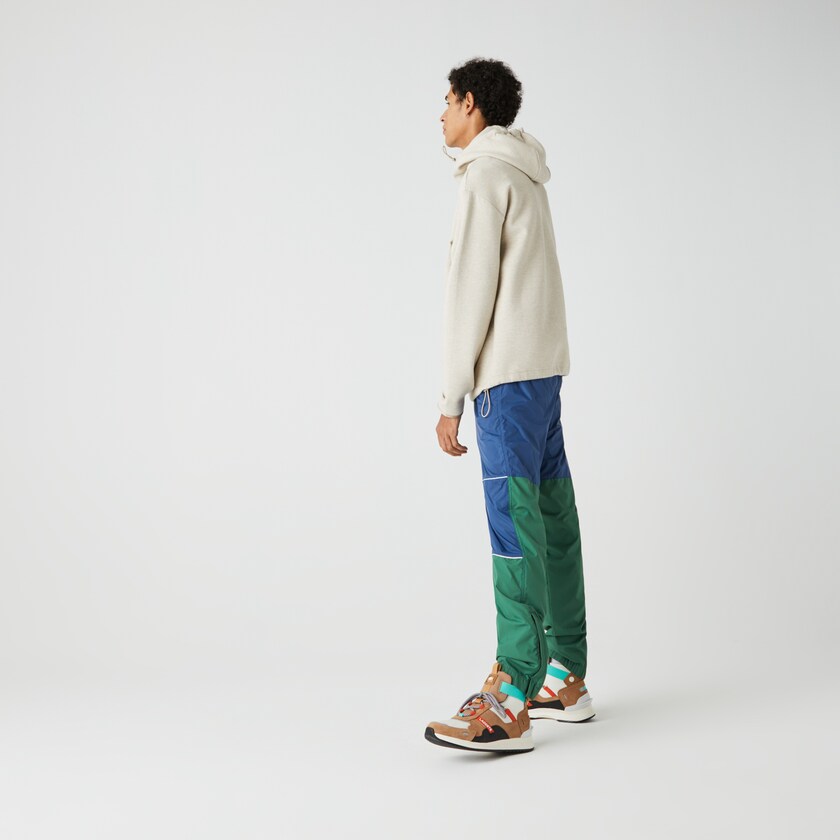Men's Lacoste Green / Blue Pants LIVE Colorblock Tracksuit AM9-79617O1