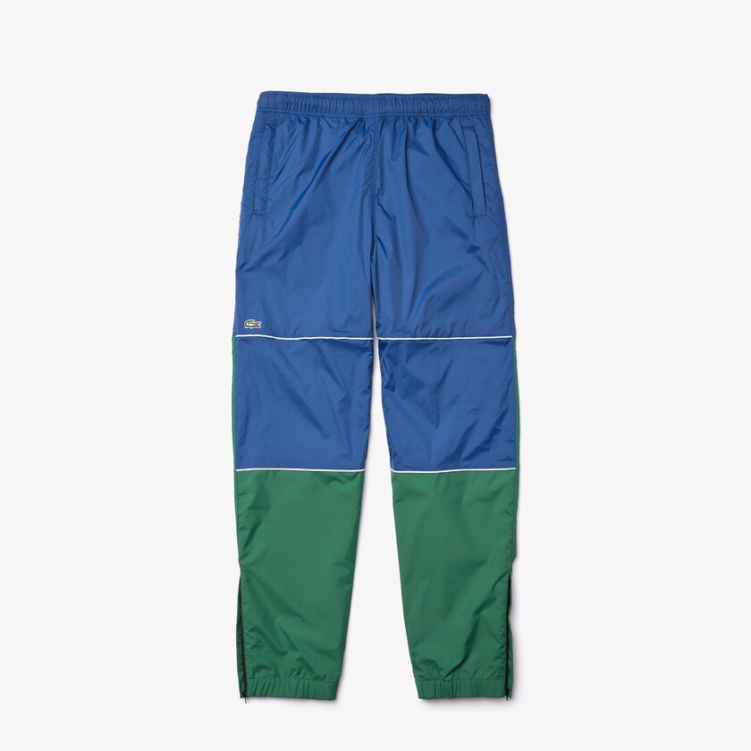 Men's Lacoste Green / Blue Pants LIVE Colorblock Tracksuit AM9-79617O1