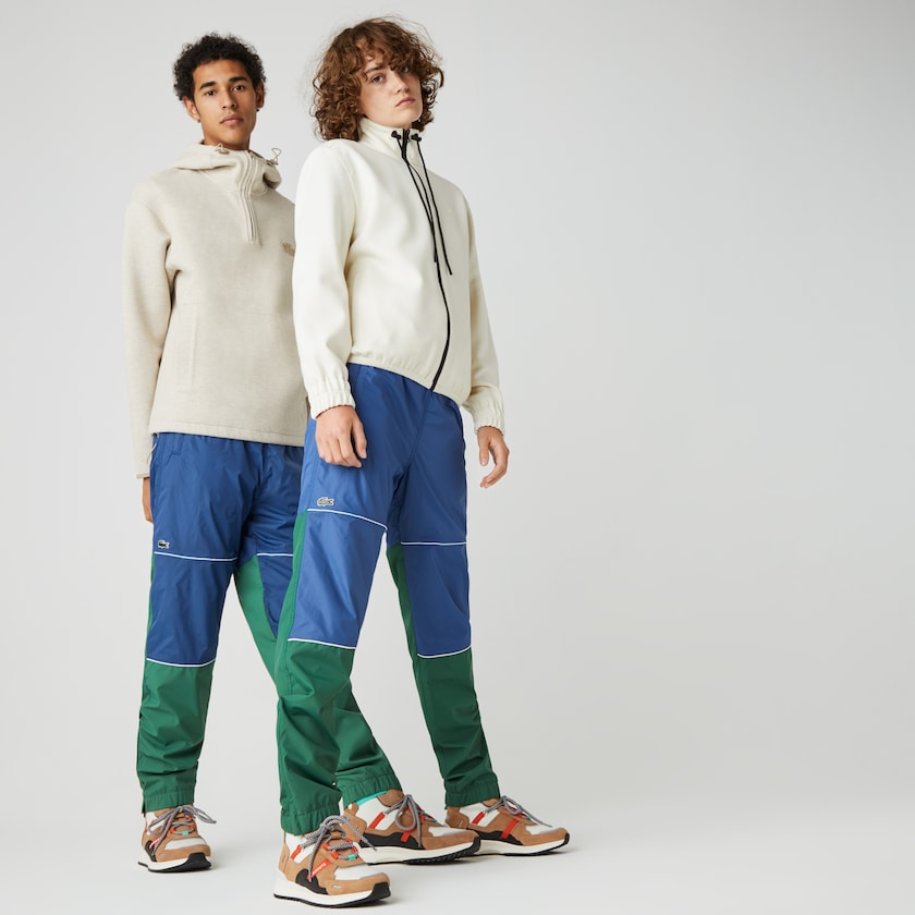 Men's Lacoste Green / Blue Pants LIVE Colorblock Tracksuit AM9-79617O1