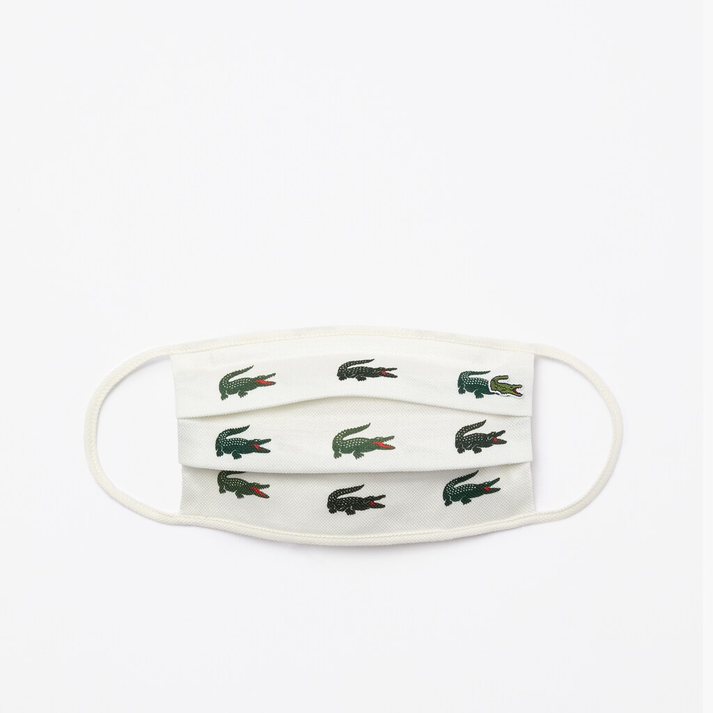 Men's Lacoste Green / White Masks L.12.12 Pack of 3 Face in Cotton ND3-24952Z9