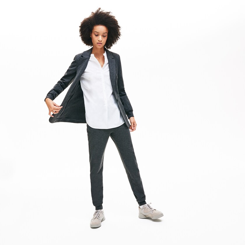 Women's Lacoste Grey Blazers Brushed-Knit ZT5-17371D7