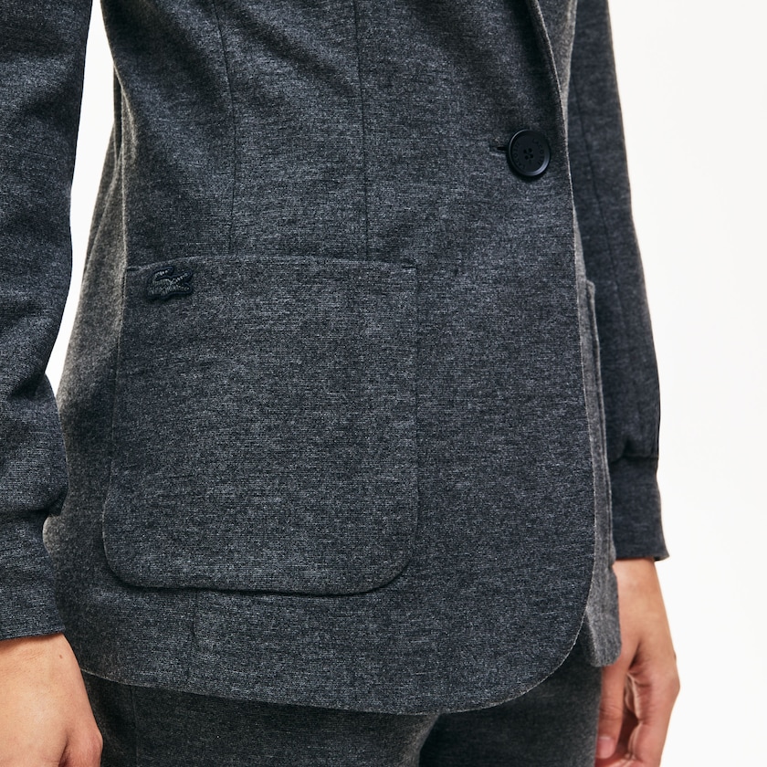 Women's Lacoste Grey Blazers Brushed-Knit ZT5-17371D7