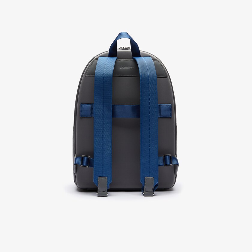 Men's Lacoste Grey Backpacks Chantaco Colorblock Matte Stitched Leather PV6-16631G5