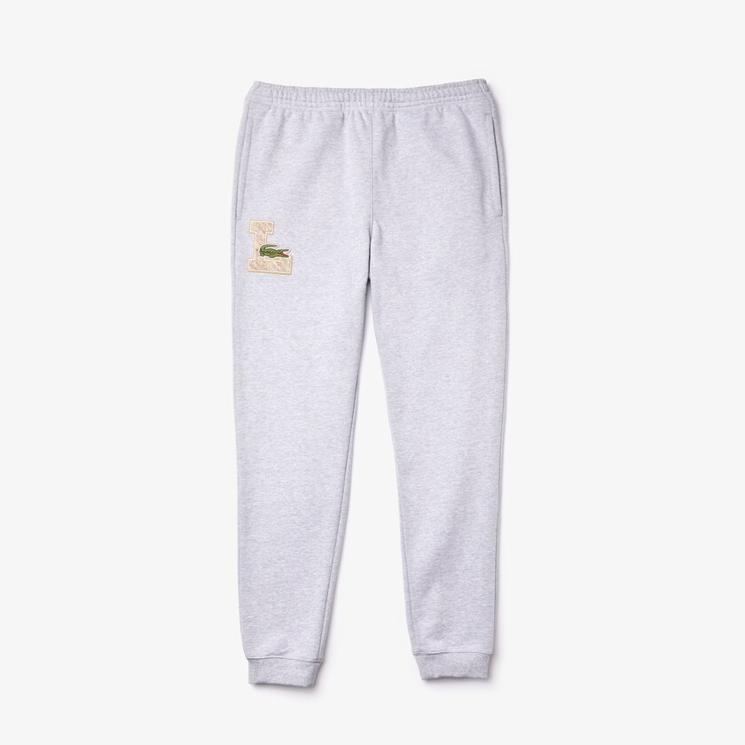 Men's Lacoste Grey Tracksuits Cotton Track Trousers SU2-71897D5