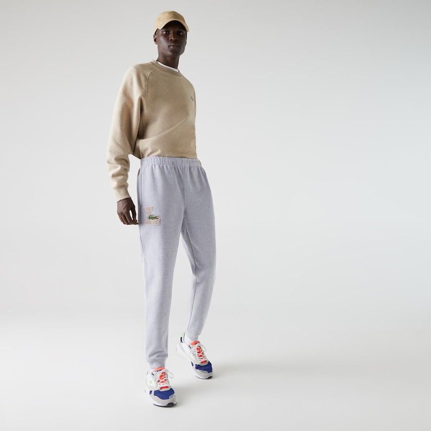 Men's Lacoste Grey Tracksuits Cotton Track Trousers SU2-71897D5