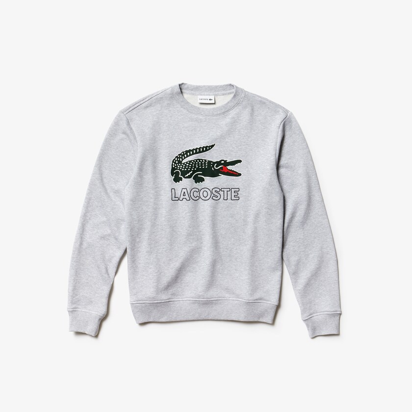 Men's Lacoste Grey Sweatshirts Graphic Croc YJ6-92529S8