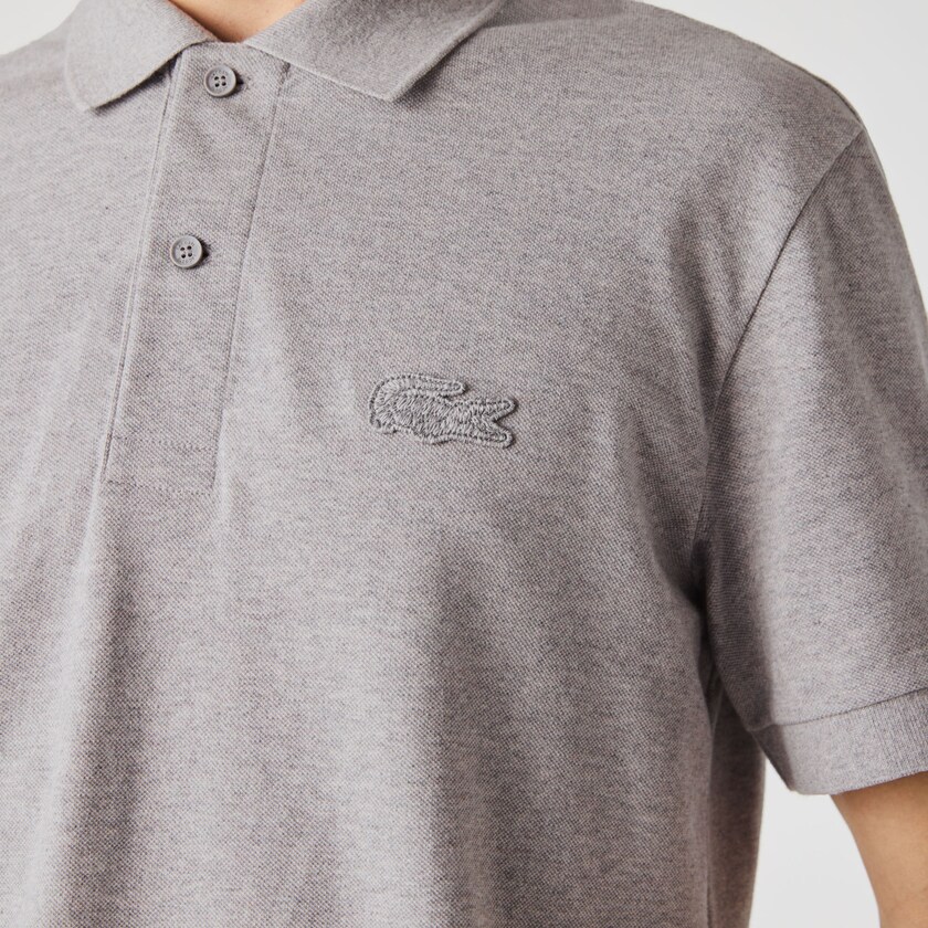 Men's Lacoste Grey Polo Shirts Loop ML6-43024H7