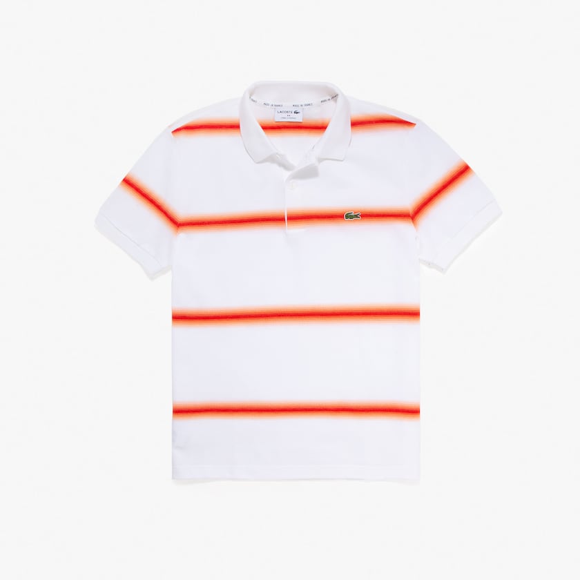 Men's Lacoste Grey Polo Shirts Made in France Regular Fit Cotton Piqué RJ9-75377O2