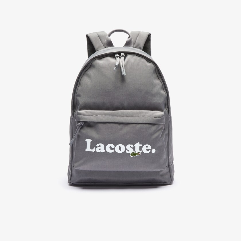 Men's Lacoste Grey Backpacks Neocroc Branded Canvas SU5-21952G5