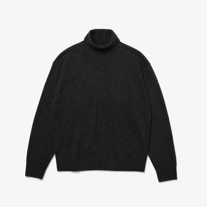Women's Lacoste Grey Sweaters Turtleneck Wool KE2-33883R3
