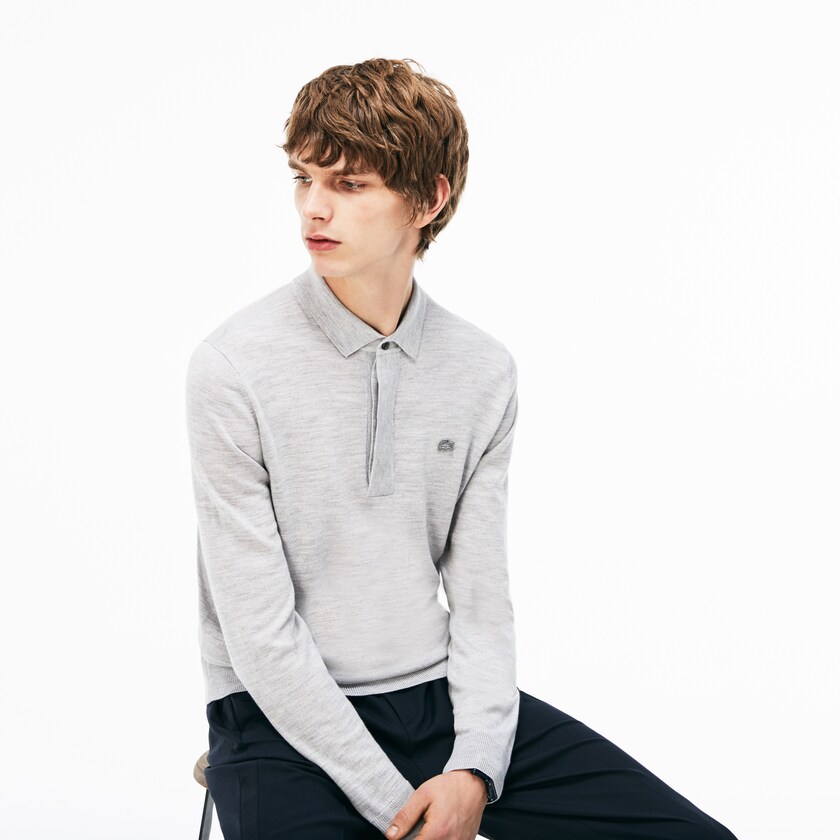 Men's Lacoste Grey Sweaters Wool Jersey PN3-90969B0