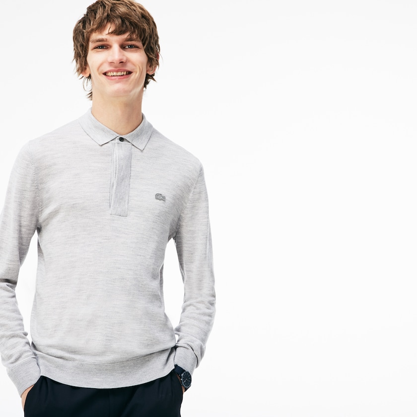 Men's Lacoste Grey Sweaters Wool Jersey PN3-90969B0