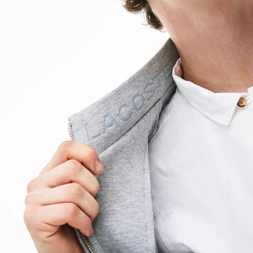 Men's Lacoste Grey Sweatshirts Zip Fleece FK7-50145G6