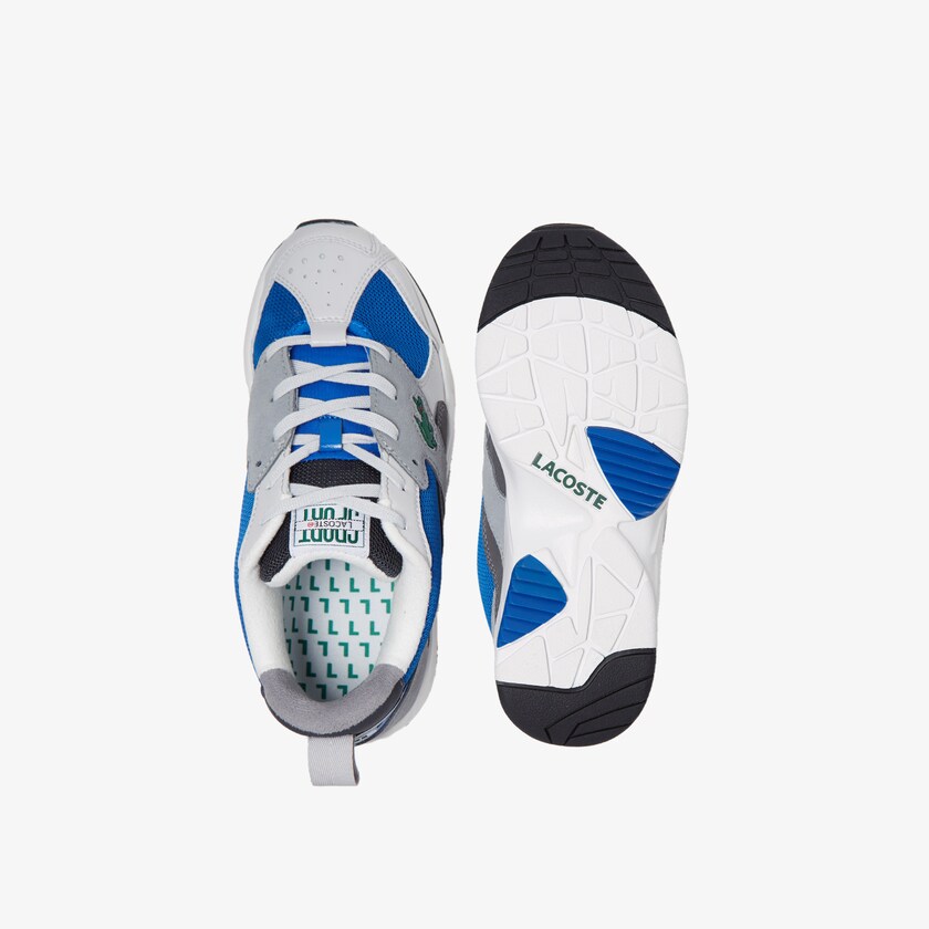 Men's Lacoste Grey / Blue Sneakers Storm 96 Textile and Suede MF5-41184N2