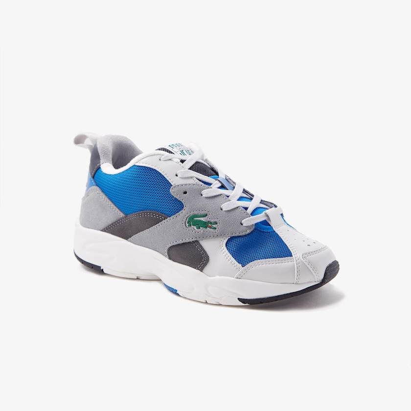 Men's Lacoste Grey / Blue Sneakers Storm 96 Textile and Suede MF5-41184N2