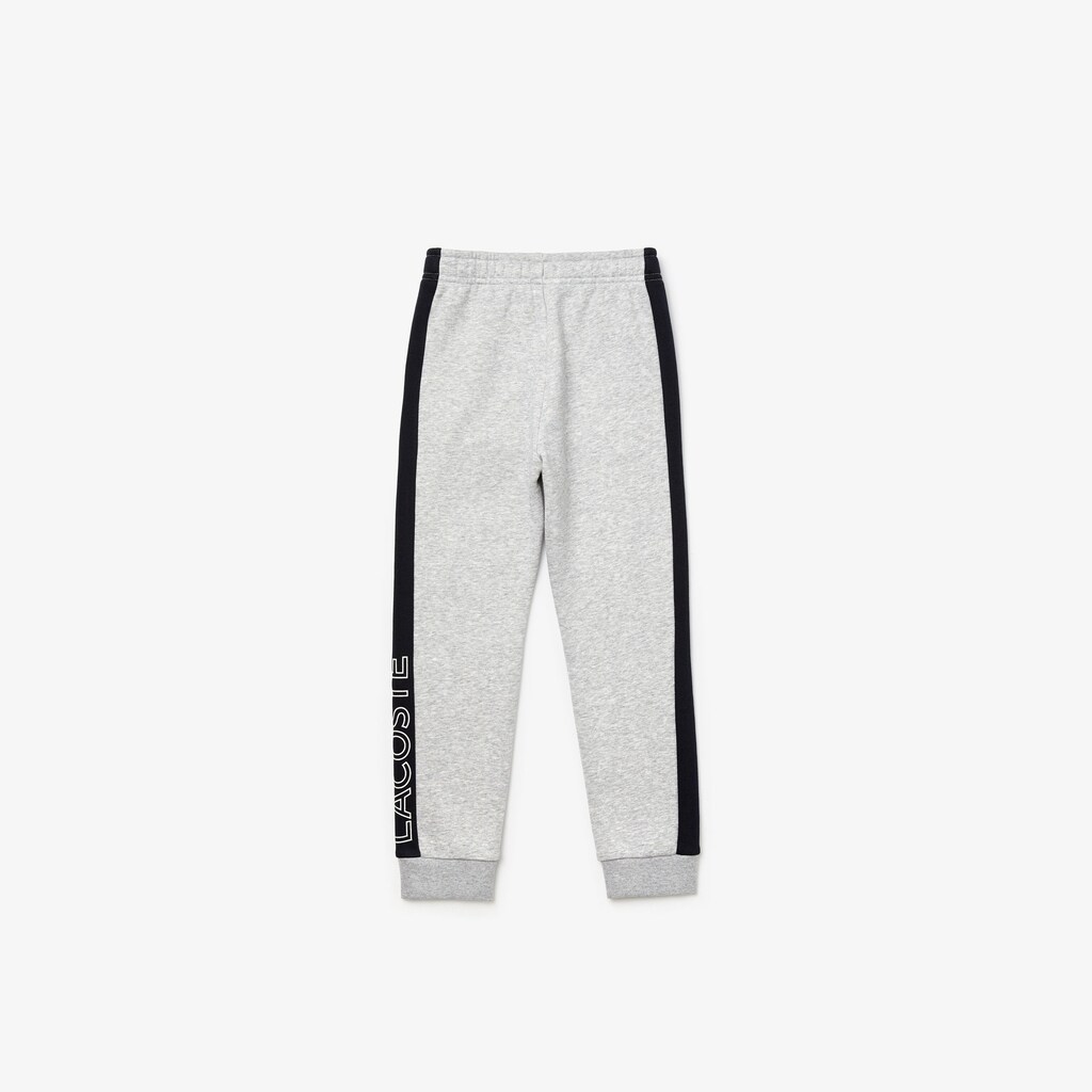 Kids' Lacoste Grey / Navy Blue / White Trackpants SPORT Colorblock Fleece GB0-22042Q0