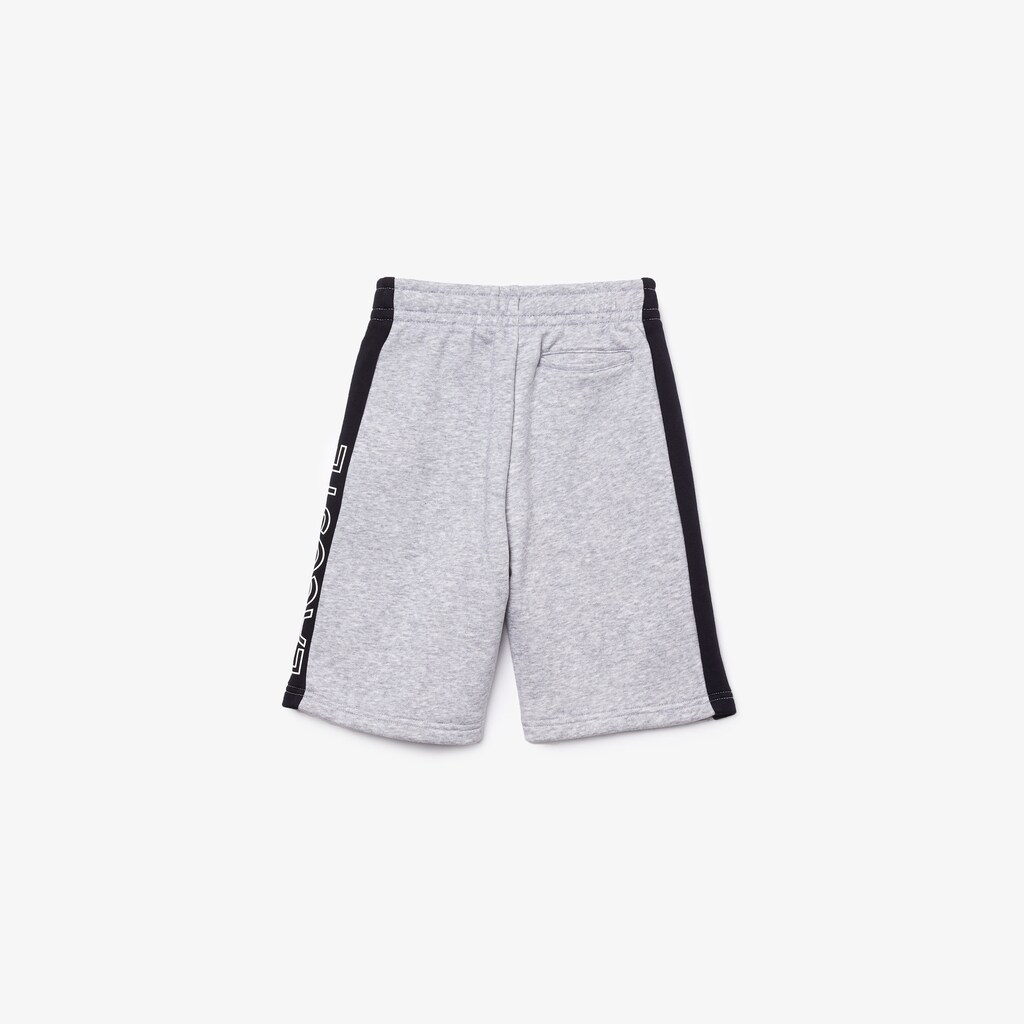 Kids' Lacoste Grey / Navy Blue / White Shorts SPORT Two-Tone Fleece QL6-73807L0