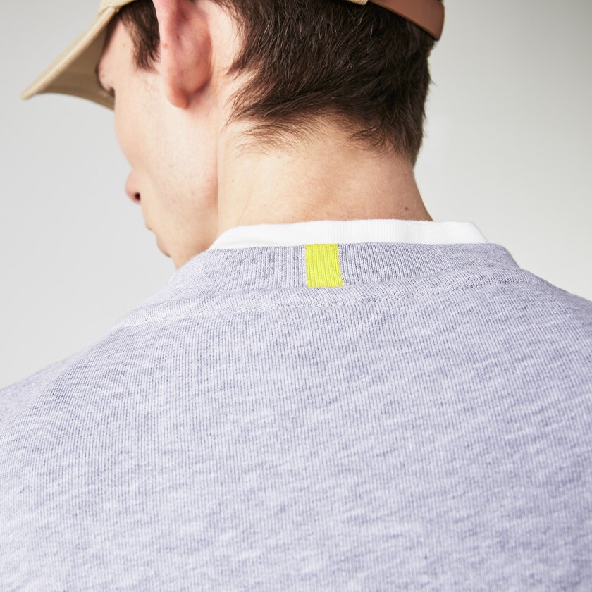 Men's Lacoste Grey / White Sweatshirts x National Geographic Organic Cotton KK6-52195N6