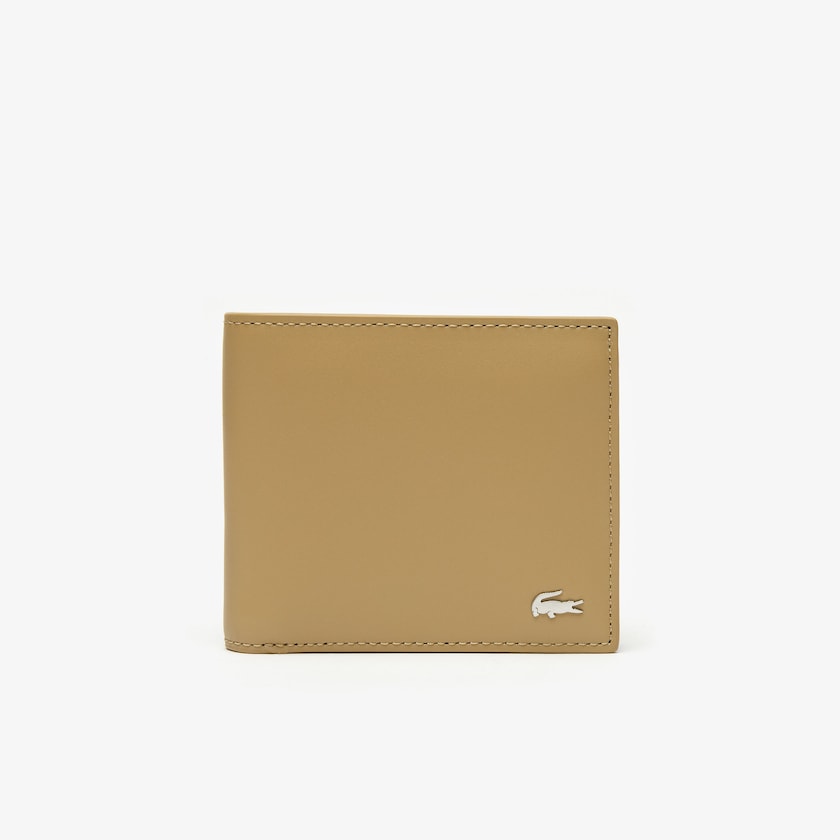 Men's Lacoste Khaki Wallets Fitzgerald Colorblock Leather 3 Card WT5-93219E2