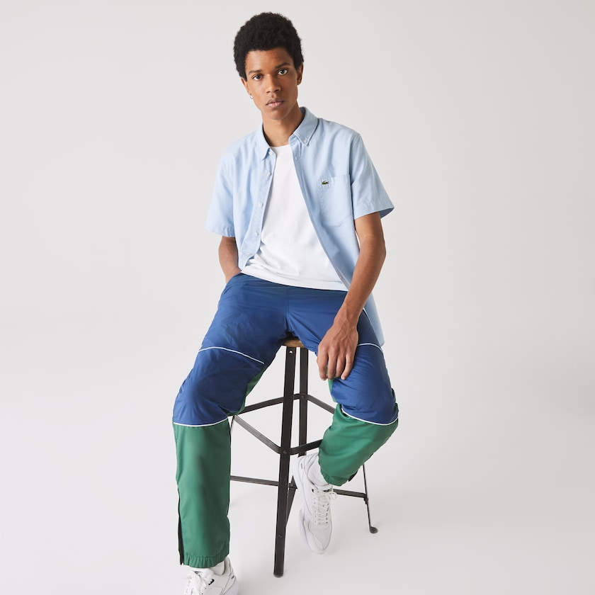 Men's Lacoste Light Blue Shirts Regular Fit Oxford Cotton JZ5-72357O8