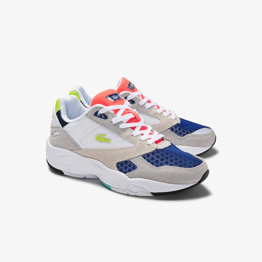 Women's Lacoste Light Grey / Light Green Sneakers Storm 96 LO Colourblock Textile KZ9-64846Q6