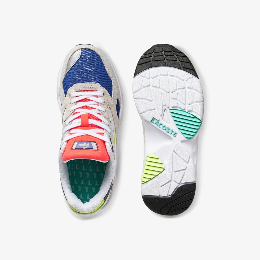Women's Lacoste Light Grey / Light Green Sneakers Storm 96 LO Colourblock Textile KZ9-64846Q6