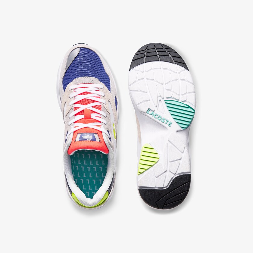 Men's Lacoste Light Grey / Light Green Sneakers Storm 96 LO Textile, Synthetic and Suede KT2-70727J9