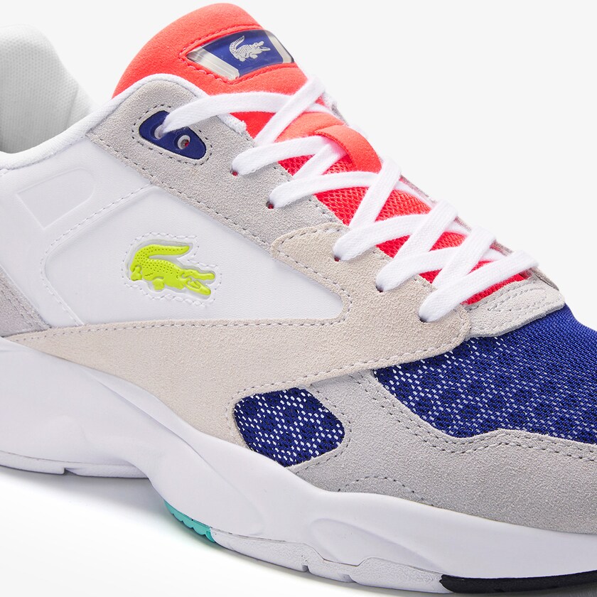 Men's Lacoste Light Grey / Light Green Sneakers Storm 96 LO Textile, Synthetic and Suede KT2-70727J9