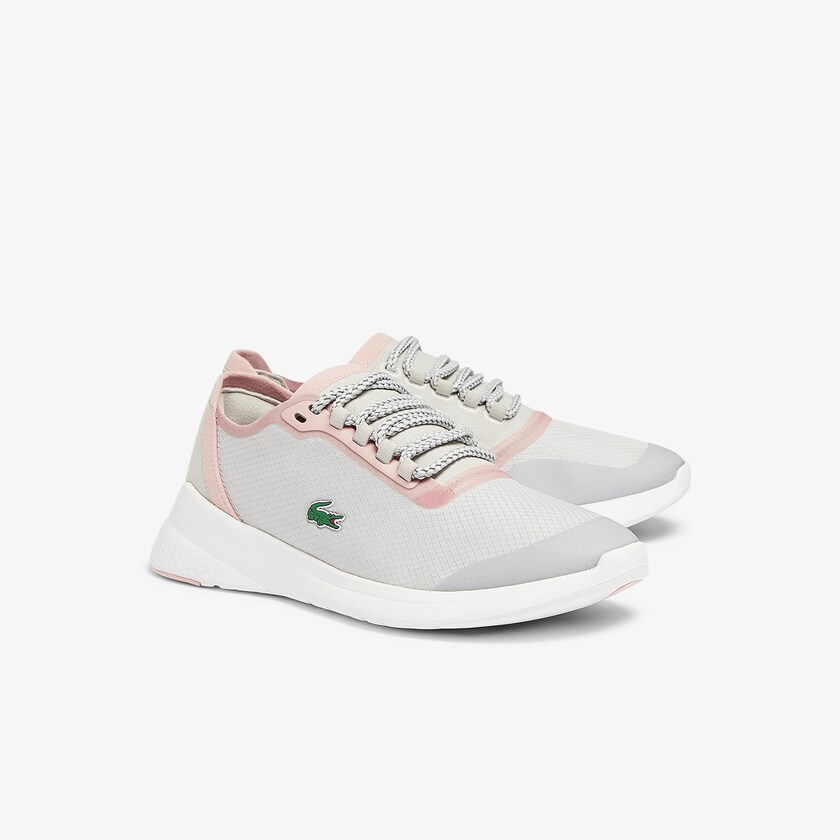 Women's Lacoste Light Grey / Light Pink Sneakers LT Fit Synthetic and Textile HX9-02420J7