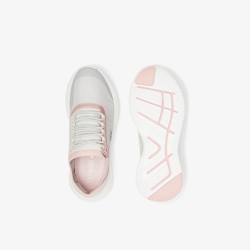 Women's Lacoste Light Grey / Light Pink Sneakers LT Fit Synthetic and Textile HX9-02420J7