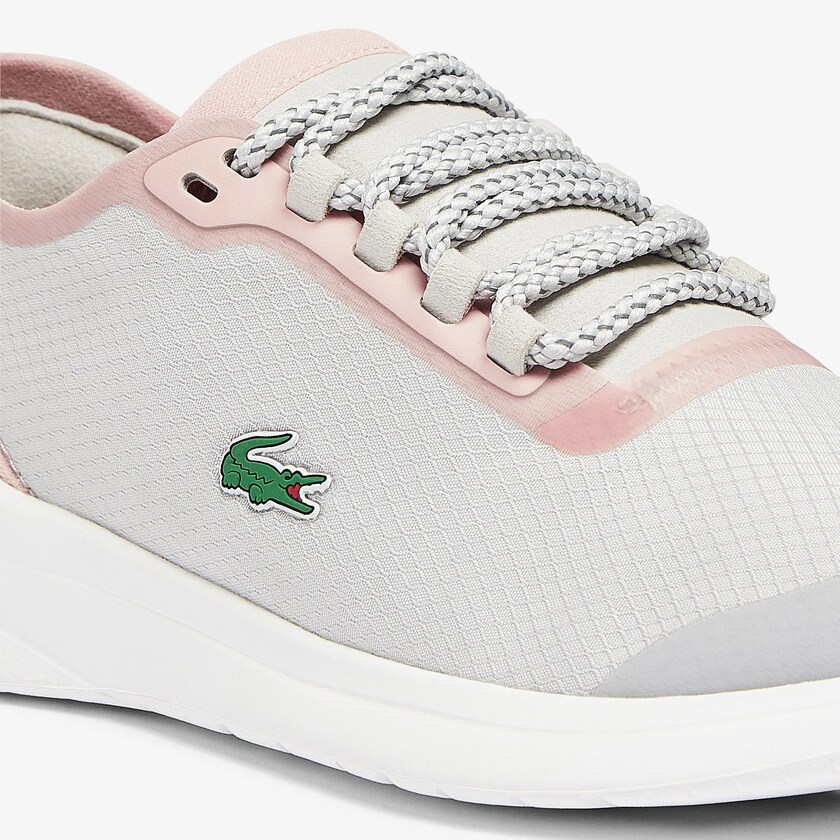 Women's Lacoste Light Grey / Light Pink Sneakers LT Fit Synthetic and Textile HX9-02420J7