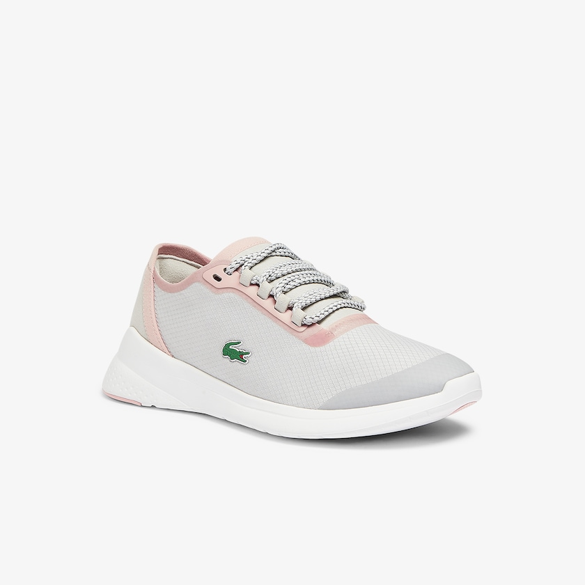 Women's Lacoste Light Grey / Light Pink Sneakers LT Fit Synthetic and Textile HX9-02420J7