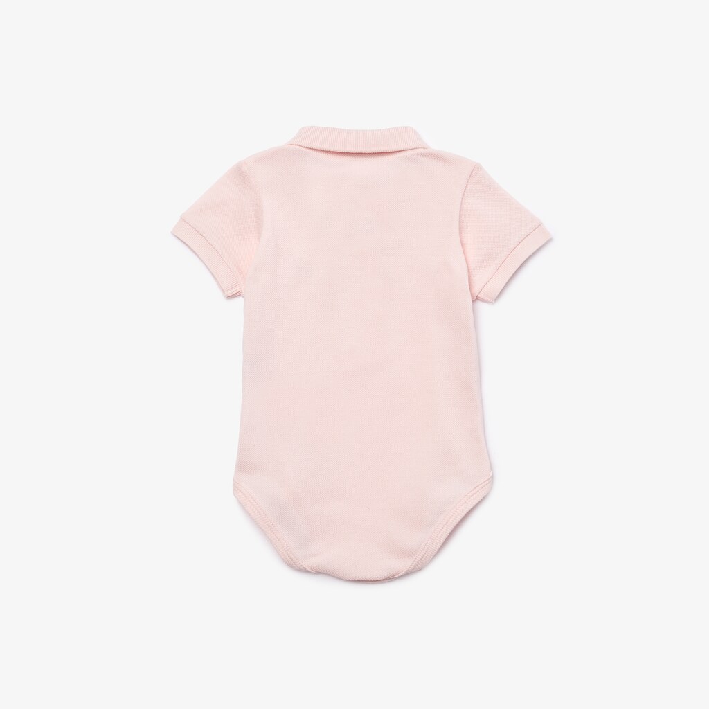 Kids' Lacoste Light Pink T Shirts Baby Organic Cotton Piqué Bodysuit In Recycled Cardboard Box Set CI4-03870S3