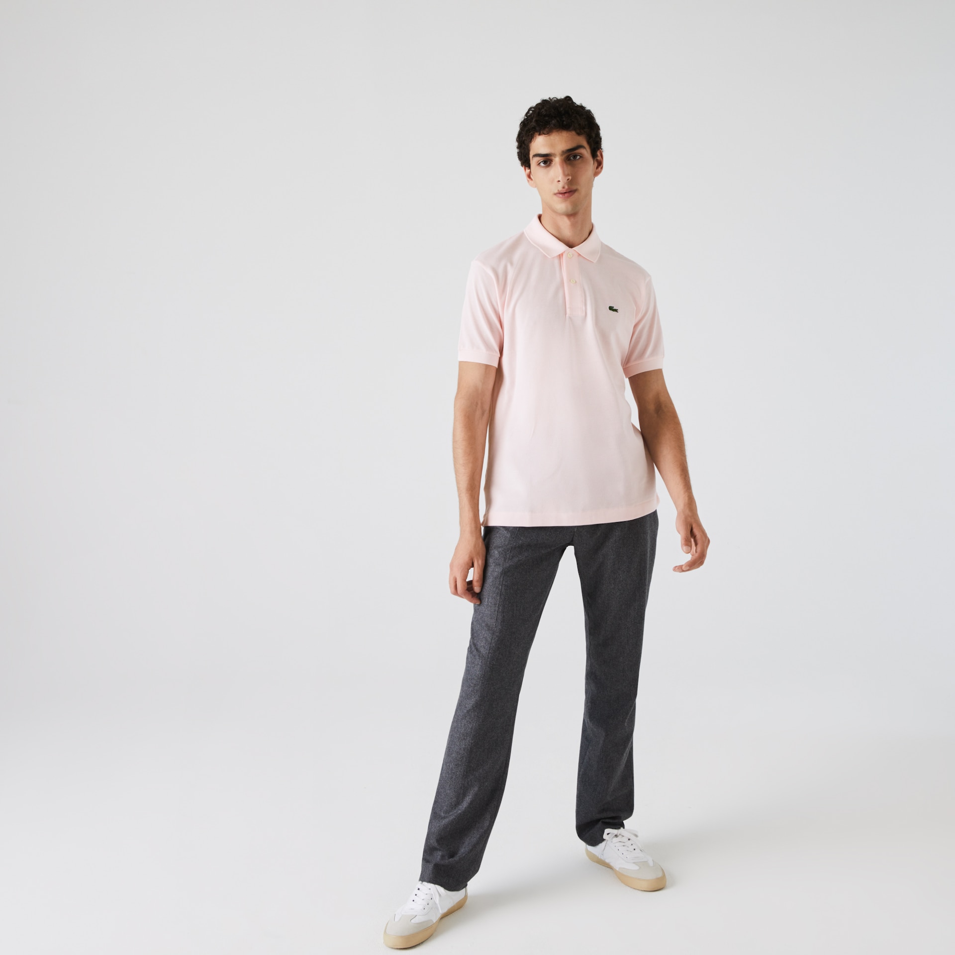 Men's Lacoste Light Pink Shirts Classic Fit L.12.12 Polo KD9-09490Z1