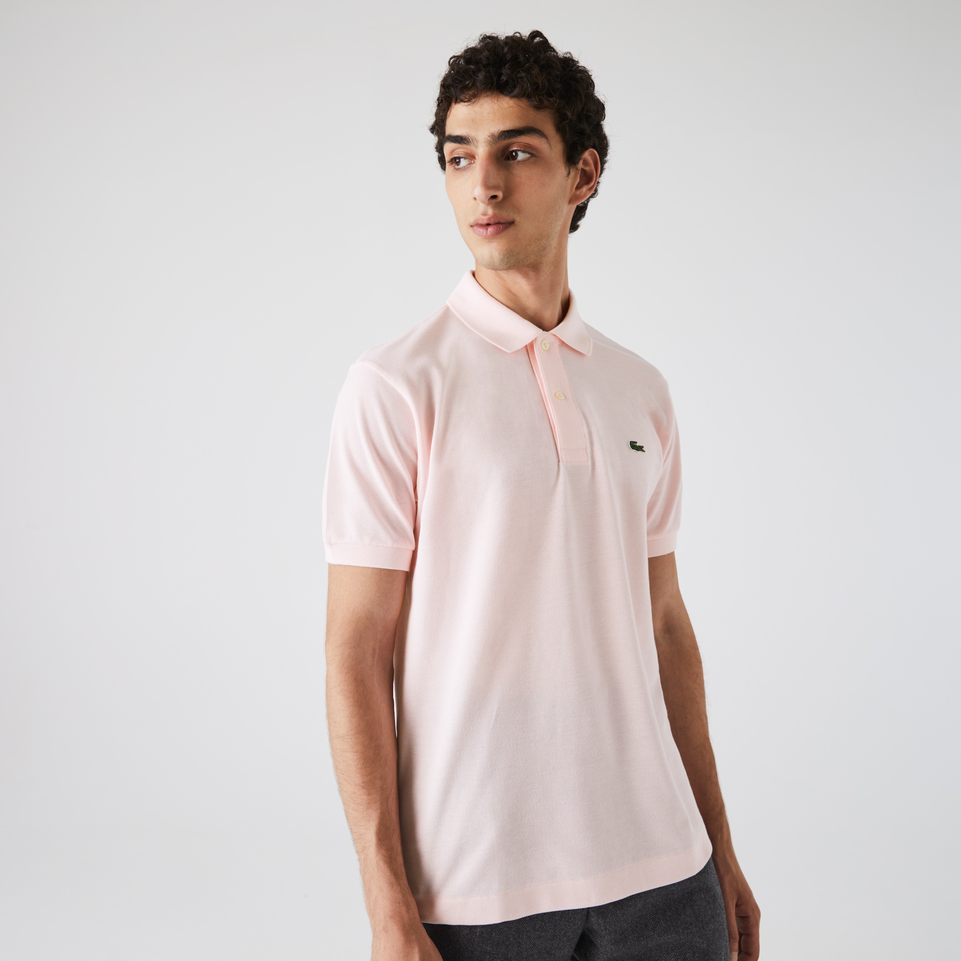 Men's Lacoste Light Pink Shirts Classic Fit L.12.12 Polo KD9-09490Z1