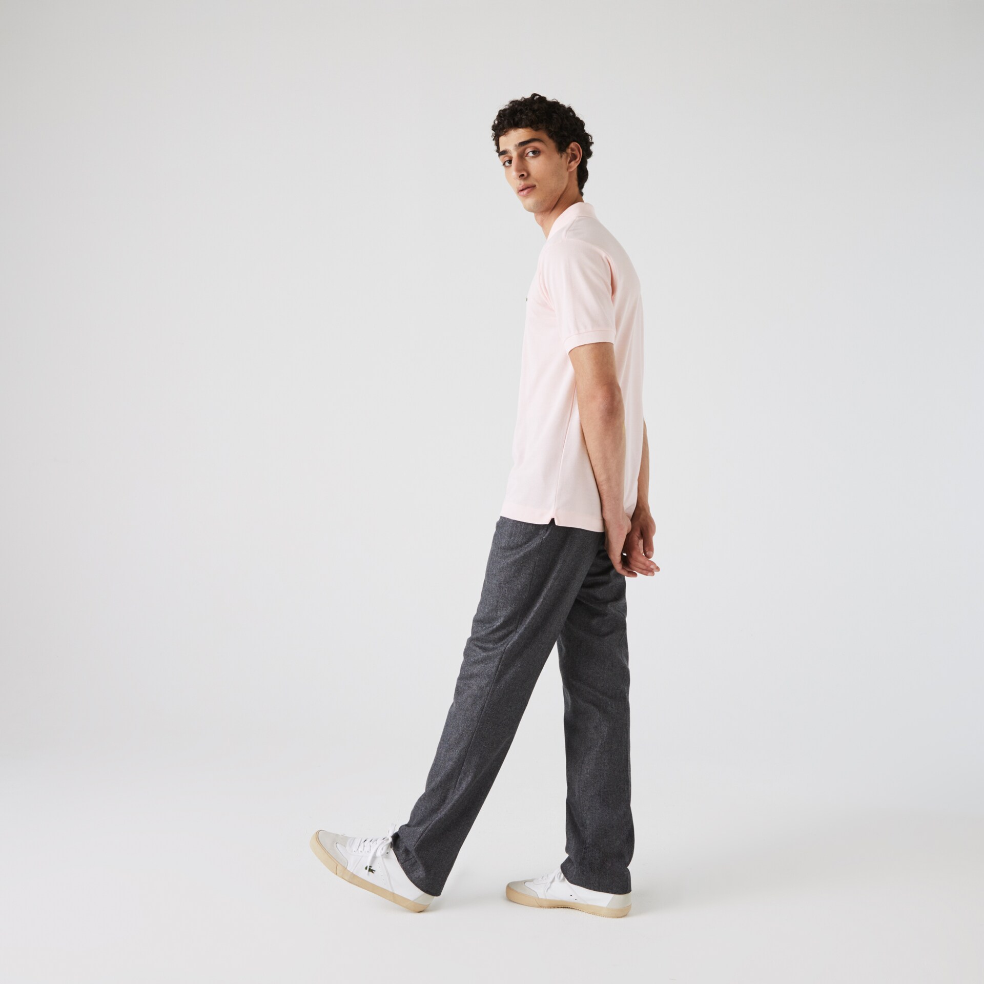 Men's Lacoste Light Pink Shirts Classic Fit L.12.12 Polo KD9-09490Z1